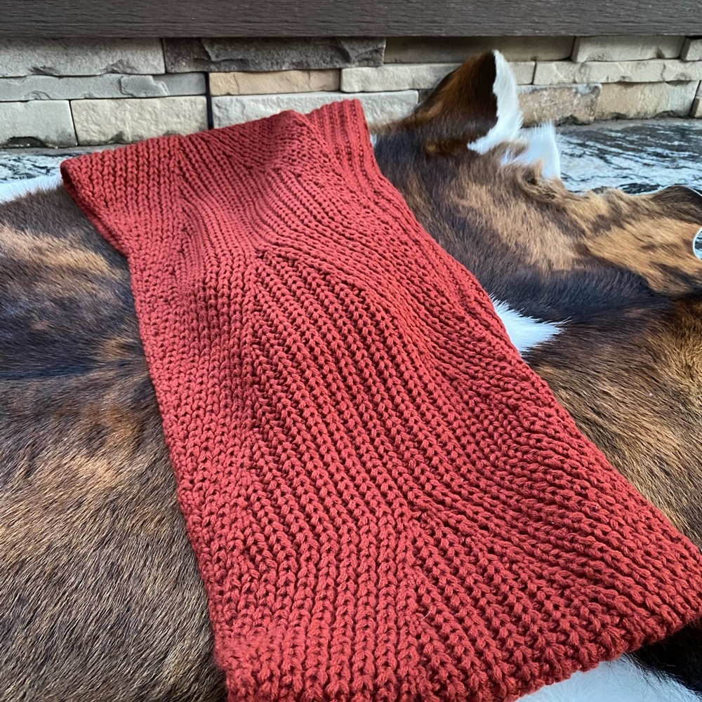 Rebecca Minkoff Traveling Rib Scarf Brick NEW
